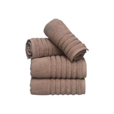 Imagem de Jogo Toalhas de Toalhas 4 peças Banho e Rosto Orfeu Felpuda Luxo Grand