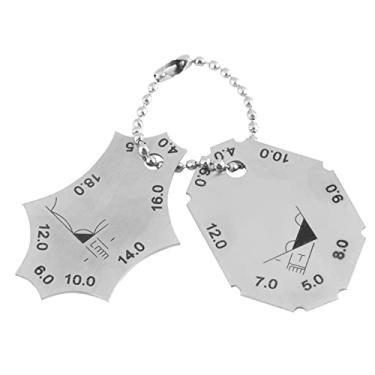 Imagem de Generic Medidor de Comprimento de Perna de Profundidade de Garganta de Soldagem, Régua Durável de Solda de Filete, Régua Conjunta para Soldadores, Aço Inoxidável Portátil para Campo de Soldagem