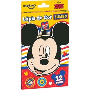 Imagem de LÁPIS DE COR JUMBO MICKEY MOLIN - COM 12 CORES