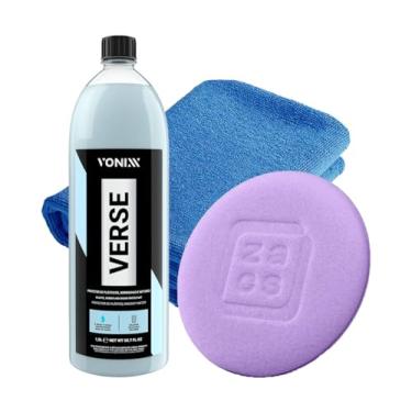 Imagem de Protetor De Plasticos Verse 1,5l Vonixx Aplicador Espuma Zacs Toalha de Microfibra