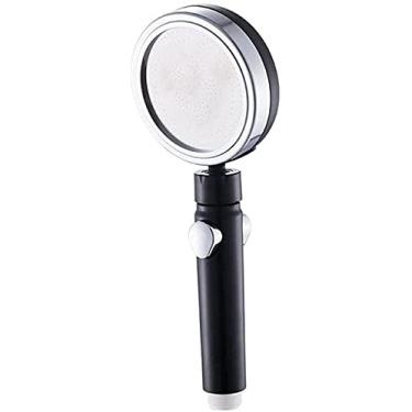 Imagem de YYBOES Chuveiro de cabeça de chuveiro filtro de chuveiro elétrico cabeça de chuveiro chuveiro de alta pressão para aumentar a pressão um toque mercúrio preto, branco e prata pressurizado S