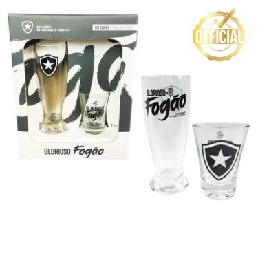 Imagem de Kit Copo Tulipa Munich 200Ml + Copo Shot Dose 60Ml Pinga - Brasfoot