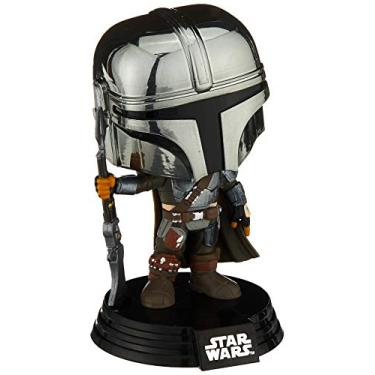 Imagem de Funko Pop! Star Wars: The Mandalorian - Mandalorian (Chrome), Amazon Exclusive, Multicolor