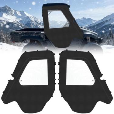 Imagem de OFIG Portas superiores macias compatíveis com Hisun 500 700, Axis 500 700 Coleman 500 700 Massimo MSU 500 Gabinetes de cabine com zíper à prova d'água, funciona com espelho lateral para para-brisa