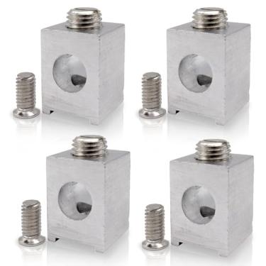 Imagem de 4 peças #4-2/0 kit de terminais neutros de alumínio para disjuntor, terminais de aterramento elétrico com design condutor seguro para conexões de fiação