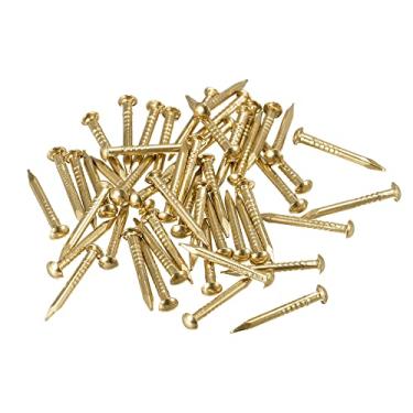Imagem de Pequenos pregos de latão 1,5 x 15 mm para fotos decorativas faça-você-mesmo, caixas de madeira, acessórios domésticos, 50 peças