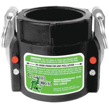 Imagem de Green Leaf GLP Série 200 D Polipropileno Gator Lock Cam Alavanca Acoplamento, Travamento, Acoplador Fêmea/Rosca Fêmea de 5 cm