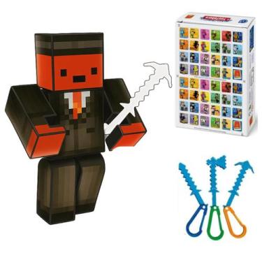 Imagem de Boneco Kadu Minecraft 15cm Articulado Chaveiro Exclusivo - Algazarra B