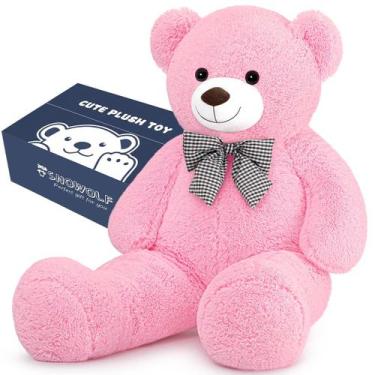 Imagem de Ursinho de pelúcia rosa gigante Toy Snowolf 120 cm, pelúcia macia, 2,5