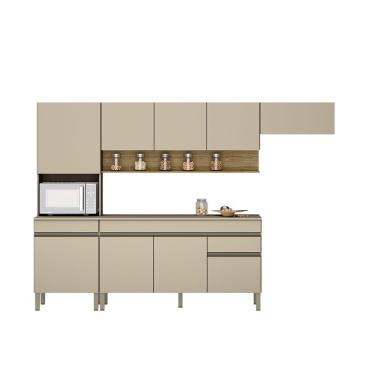 Imagem de Cozinha (com Balcão Com Tampo) 9 Portas 1 Gaveta Line Vanilla-vanilla-cp-freijo - Ssx Multicoisas