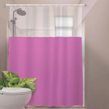 Imagem de Cortina de Box Banheiro Vinil com Ganchos – Cortina para Box Impermeável e Fácil de Limpar (SAIA LILÁS)