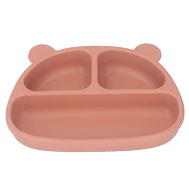Imagem de Cryfokt Fixação Estável de Placa de bebê de Silicone de Desenho Animado para Lanches e Frutas, Placa de Sucção Infantil para Jantar Em Casa, -40 ℃ ~ + 240 ℃, para Crianças/jardim de Infância (Prato