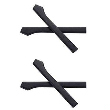 Imagem de Caulo Kit de substituição de meias de orelha e almofadas de nariz compatível com armações de óculos de sol Oakley Boomstand OX5042 (apenas meias pretas - 2 pares)
