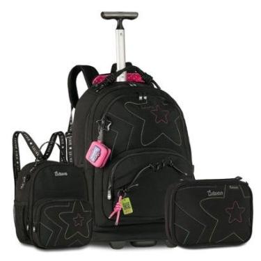 Imagem de Mochila Luluca C Lancheira Térmica e Estojo Box Kit Completo-Feminino