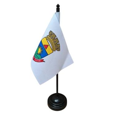 Imagem de Bandeira de Mesa de Belo Horizonte, 26cm Altura Total, 18x11cm Tecido Oxford, Face Única, Base Plástica, Multicolorido, para Escritório, Eventos e Decoração
