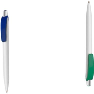 Imagem de Caneta Esferográfica Retrátil, Escrita Azul, Plástico, Kit com 1 e 2 Unidades (Azul e Roxo 2)