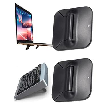 Imagem de Suporte invisível para laptop, suporte dobrável para teclado, suporte para notebook de viagem, suporte ergonômico para laptop, mini suporte para celular, laptop, refrigerador para MacBook Pro, Air, Dell, HP, iPad e mais