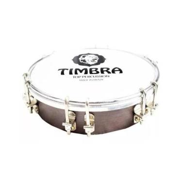 Imagem de Tamborim timbra 06 madeira chocolate aro cromado p3