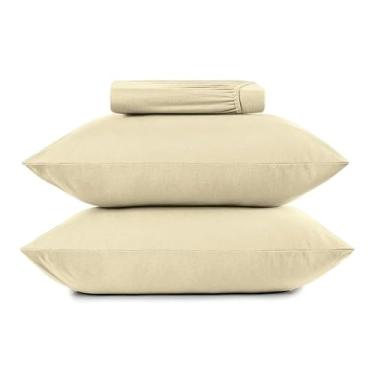 Imagem de Altenburg, Jogo Lencol King 3 Pcs Malha Algodão Bege Altenburg
