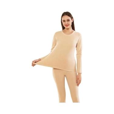 Imagem de Conjunto De Roupa Térmica Masculina De Cashmere E Seda Para Outono Inv