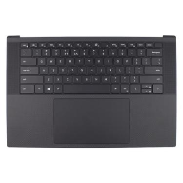Imagem de ApplianPar Capa preta para apoio para as mãos com teclado retroiluminado e touchpad CYJV4 para Dell XPS 15 9520 9530