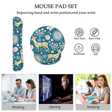 Imagem de Sanpyl Mouse Pads Ergonômicos Com Base Antiderrapante, Teclado e Descanso de Pulso para Computador Portátil de Escritório Doméstico, Máximo Conforto Tátil (Gato cinza)