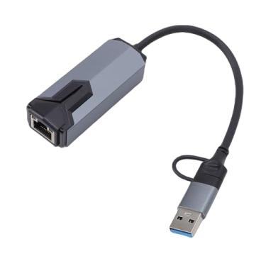 Imagem de Zopsc Adaptador USB C para Ethernet, Adaptador Rede USB A RJ45 Com Suporte Thunderbolt, 2,5 Gbps de Alta Velocidade, Compatibilidade Multiplataforma, para Wins OS X Linux
