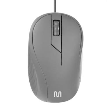 Imagem de Mouse USB com Fio Óptico 1200 DPI Emborrachado com LED 3 Botões para PC e Notebook MF300 Multilaser Compatível Windows Mac Linux MO222