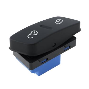 Imagem de ECSiNG Interruptor de desbloqueio da fechadura central do carro do lado do motorista 1K0962125B de 4 pinos compatível com Volkswagen Golf MK5 2004-2010