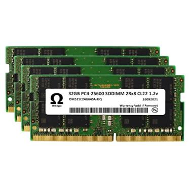 Imagem de Omega 128 GB (4 x 32 GB) compatível com ASUS, Acer, MSI, Razer, Intel NUC DDR4 2666MHz PC4-21300 SODIMM 2Rx8 CL19 1.2v atualização de laptop