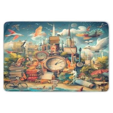 Imagem de Almofadas de cama laváveis bege Fantasy Scene, grande, protetor de colchão molhado para cama de crianças, lavável