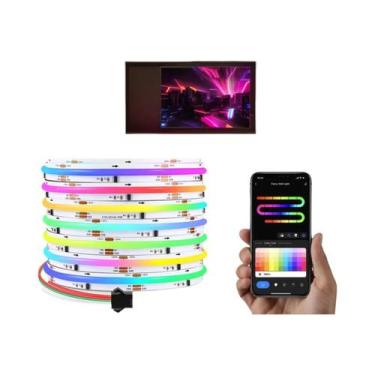 Imagem de Fita De LED RGB COB 12V Flexível Regulável Com Wi-Fi Para Armário Guar