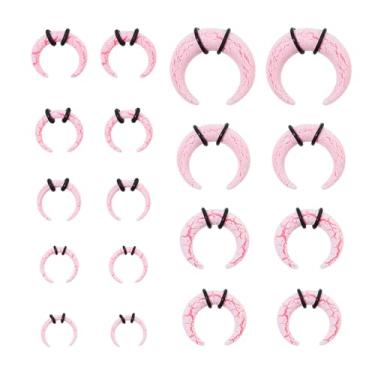 Imagem de YOFANST Kit de alongamento de orelha 18 peças 14G-00G Brincos Piercing Kit Expansor de Orelha Acrílico Ferraduras Medidores Espirais Pinça para Piercing de Orelha, Acrílico, Sem Pedra Preciosa