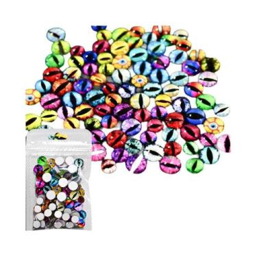 Imagem de Charms De Unhas 3D Olho De Dragão Gato Cobra Mistos Olhos De Diabo DIY