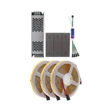 Imagem de Fita LED COB 24V Com Efeito De Água Corrente Sincronizada WS2811, Inte