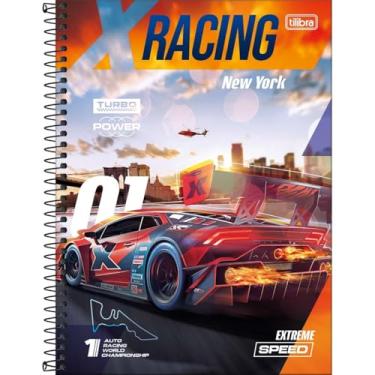 Imagem de Caderno X-Racing Universitário Espiral TILIBRA - 1M 80 Folhas (New York)