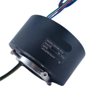 Imagem de GK2586-6P10 Anel condutor de 6 fios 360 graus coletor giratório anel deslizante oco através do conector elétrico