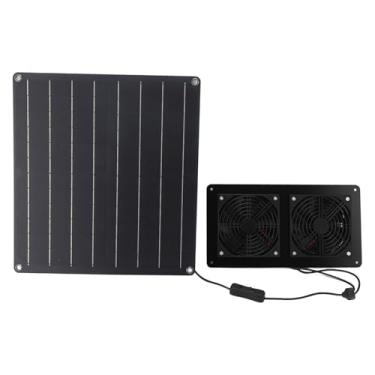 Imagem de aqxreight Kit de Exaustor Solar 12V 20W Ventilador de Painel Solar Com Controle de Interruptor para Galinheiro Ao Ar Livre, Estufa, Casa de Animais de Estimação, Resfriamento Eficiente, Circulação