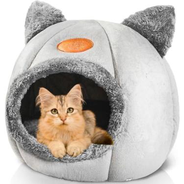 Imagem de Casinha e Caminha Pet 2 em 1 – Dobrável com Almofada Removível, Fundo Impermeável e Antiderrapante para Gatos e Cães Pequenos