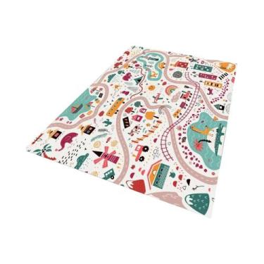 Imagem de Tapete De Brincar Com Tema De Trânsito Para Meninos E Meninas, Tapete 