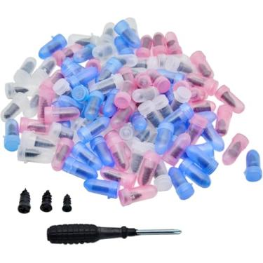 Imagem de Choary Kit de reparo de pneu de 100 peças com plugues de borracha de 3 tamanhos e chave de fenda para reparo de perfuração de pneu de carro, motocicleta, caminhão, trator