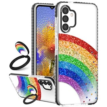 Imagem de Toycamp Capa para Samsung Galaxy A13 5G com suporte de anel, design colorido de grafite arco-íris para mulheres homens meninas meninos capa transparente com estampa de desenho animado bonito (16,5 cm)