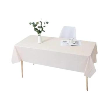 Imagem de Toalha De Mesa Plástica Reutilizável 137x183cm Livre De BPA Para Janta