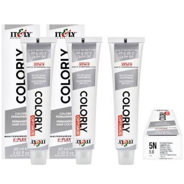 Imagem de Itely  Kit c/3 Tintas Colorly 5n Castanho Claro 60 ml
