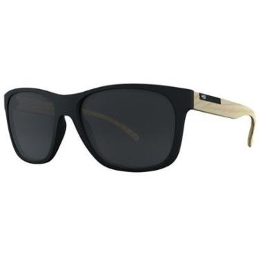 Imagem de Óculos de Sol Masculino HB Underground Matte Black Wood Gray-Masculino
