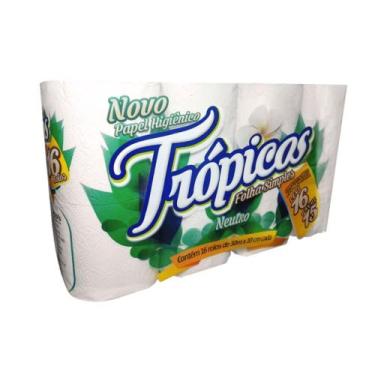 Imagem de Kit Papel Higiênico Trópicos Folha Simples 2 Pacotes com 16 Rolos - Tr