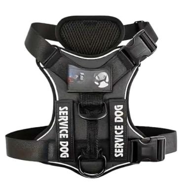 Imagem de Peitoral Com Regulagem Refletivo Coleira Cachorro Porte Medio Grande Reforcado Confort Ajuste(Preto,M (M))