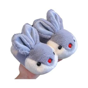 Imagem de Pantufas De Inverno Para Meninas Com Estampa De Coelho Em Algodão Aque