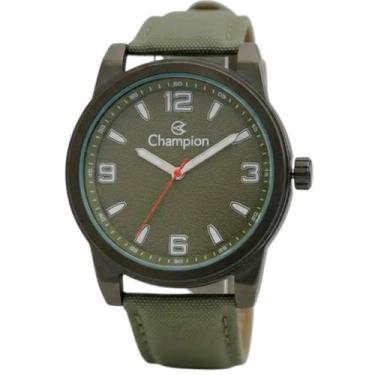 Imagem de Relogio Champion Masculino Preto com Pulseira Nylon E Couro com detalh