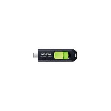 Imagem de Pen Drive 128GB ADATA UC300, USB 3.2, OTG, Dual Conector, Retrátil, Preto e Verde - ACHO-UC300-128G-RBK/GN
